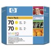 Kartuše HP Kartuša, dvojno pakiranje, HP CB345A Nr. 70 Rumena (130ml)
