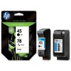 Kartuše HP Kartušan HP Nr. 45 Črna (42ml)+Nr. 78 Barva (19ml)