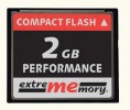 Spominske kartice EXTREMEMORY Compact Flash (CF) Card, 2 GB, EXTREMEMORY, 120x