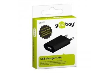 Dodatki  GOOBAY Slim USB 1A črn polnilec