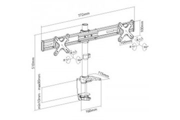 Dodatki  GOOBAY ScreenFlex Twin 58cm 23'...