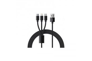 Dodatki   VEGER V303 pleteni kabel 3v1 USB-A na...