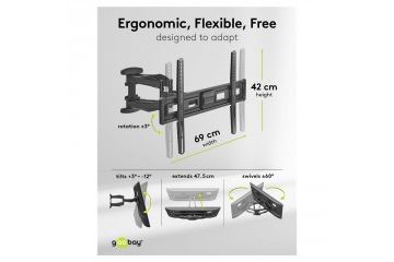 Dodatki za monitorje Goobay GOOBAY 94cm-203cm...