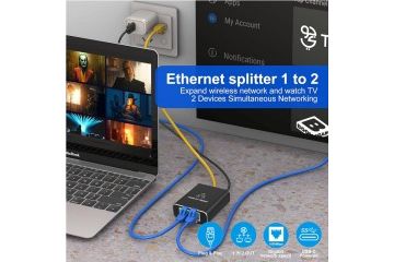 adapterji ____ Gigabit Ethernet 1 na 2 RJ45 LAN...