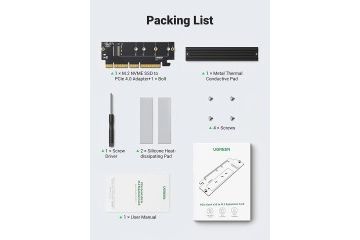 ohišja Ugreen  Ugreen M.2 PCIe NVME M-Key na...
