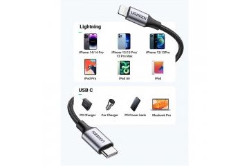 Dodatki Ugreen  Ugreen USB-C na Lightning kabel...
