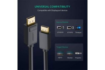 kabli Ugreen  Ugreen 4K DisplayPort kabel 5M - box