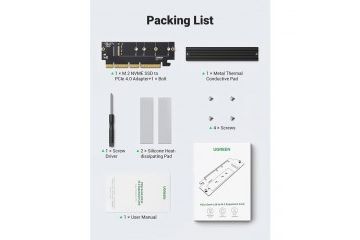 ohišja Ugreen  Ugreen M.2 PCIe NVME M-Key na...
