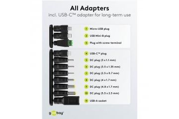 Dodatki Goobay  GOOBAY 3V-12V, do 12W/1,0A...