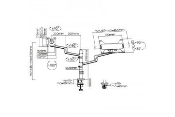 Dodatki za monitorje Goobay  GOOBAY Deluxe...