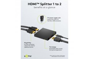 adapterji Goobay  GOOBAY HDMI 2 na 1 4K...