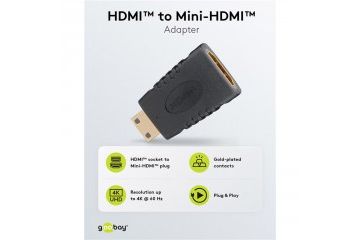 adapterji Goobay GOOBAY miniHDMI na HDMI...