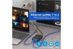adapterji ____ Gigabit Ethernet 1 na 2 RJ45 LAN...