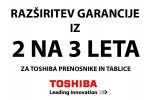 Podaljšanje garancije TOSHIBA  TOSHIBA...